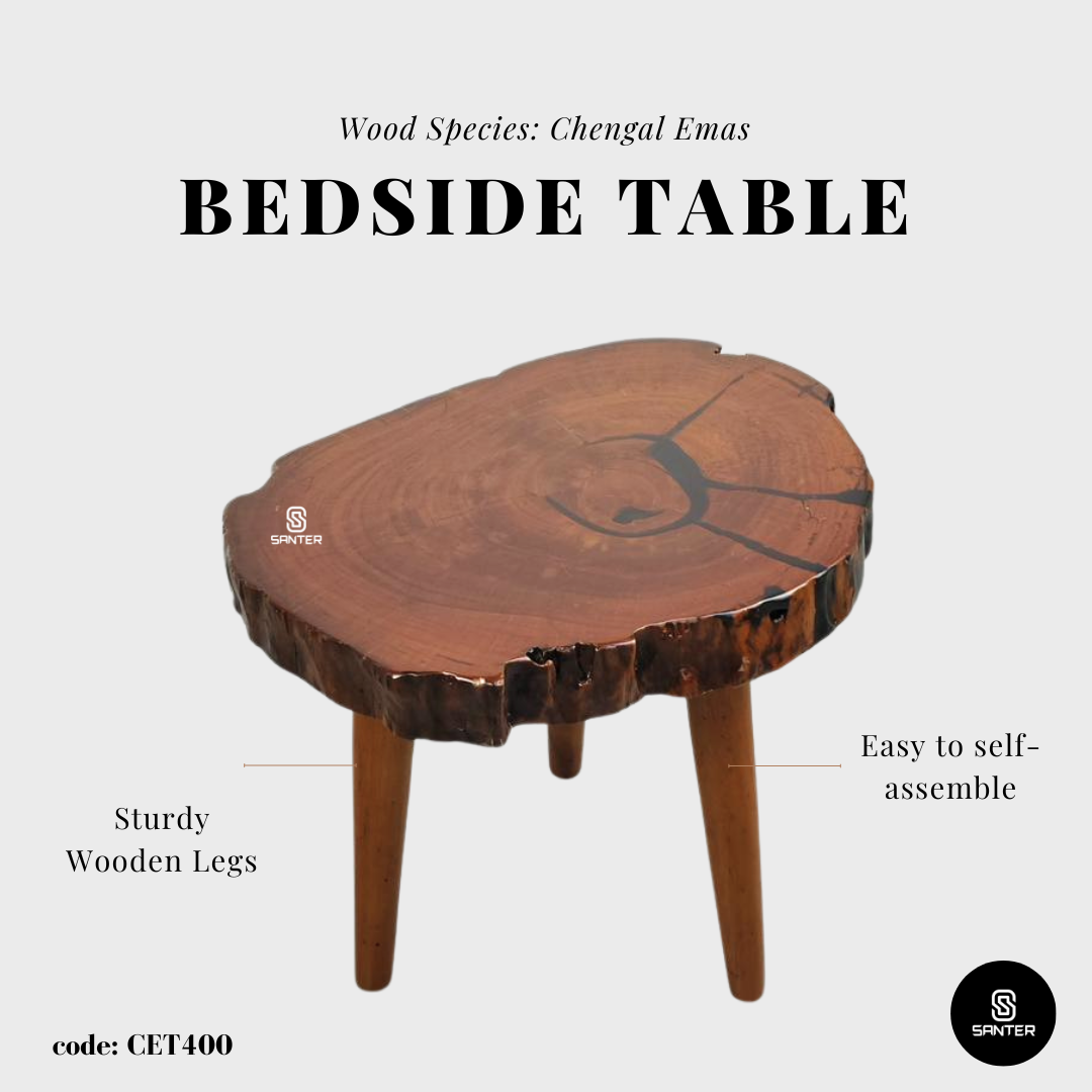 CET400. Chengal Emas Solid Wood Coffee Table / Sofa Table / Side Table / Bedside Table