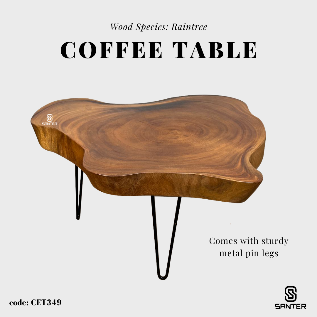 CET349. Raintree Solid Wood Coffee Table/ Side Table