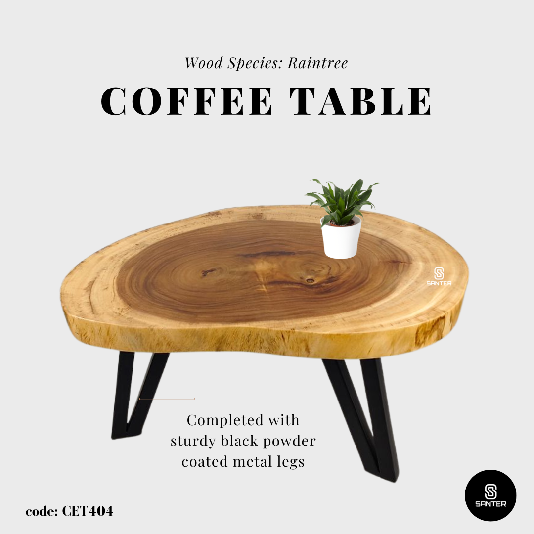 CET404. Raintree Solid Wood Coffee Table / Sofa Table