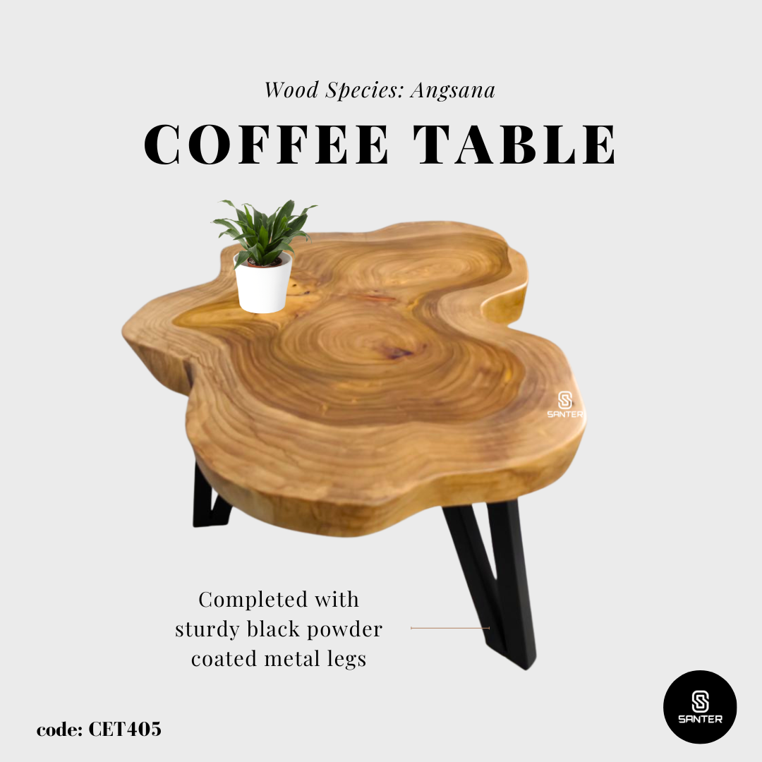 CET405. Angsana Solid Wood Coffee Table / Sofa Table