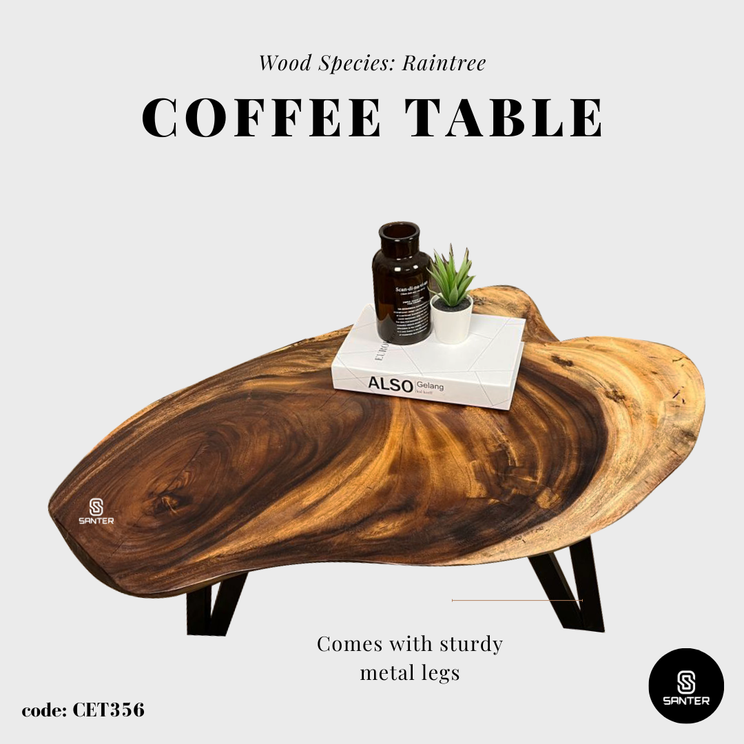 CET356. Raintree Solid Wood Coffee Table / Sofa Table