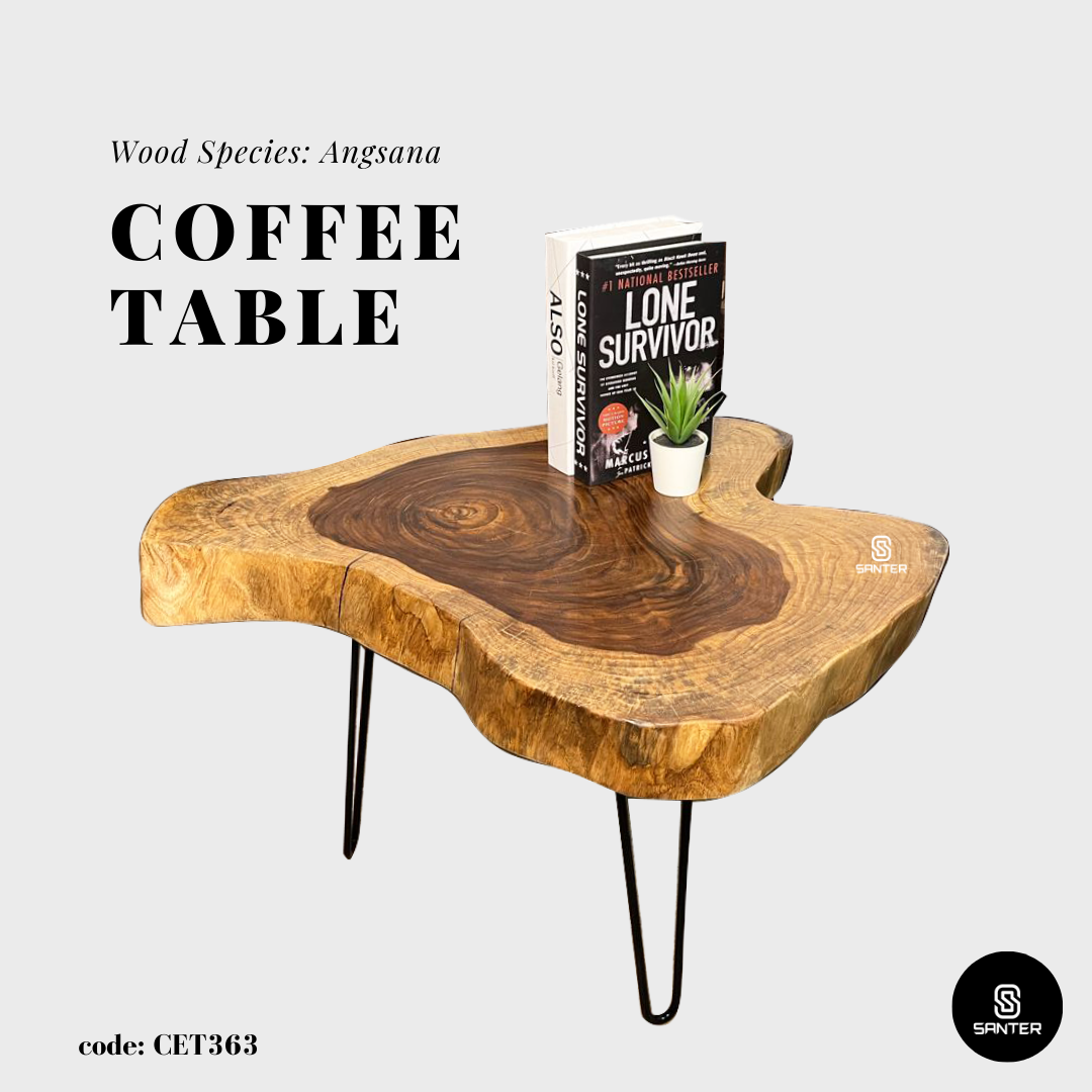 CET363. Angsana Solid Wood Coffee Table/ Sofa Table