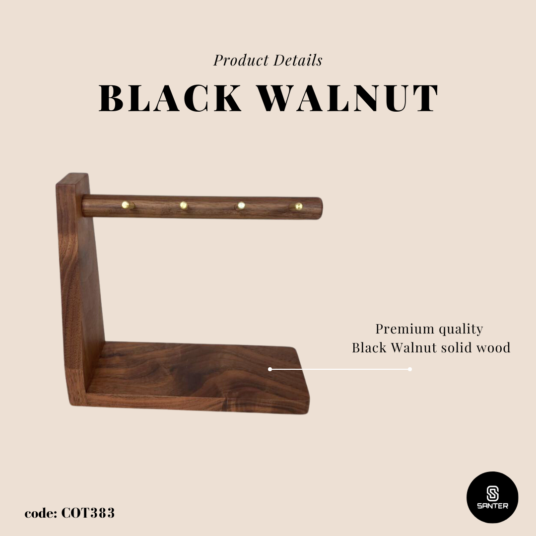 COT383. Black Walnut Solid Wood Key Holder/ Decoration Storage Tray