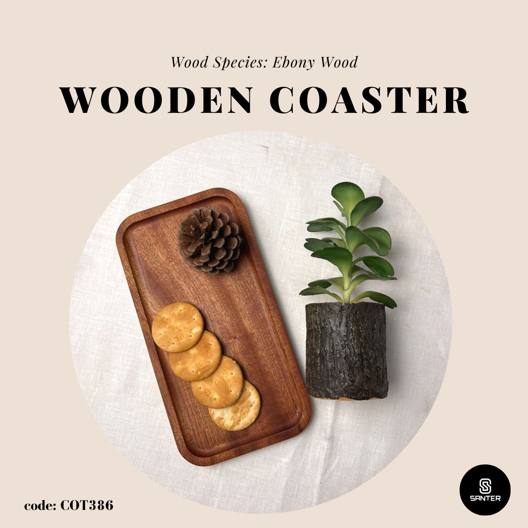 COT386. Rectangular Wooden Coaster/ Wooden Tray/ Wooden Platter