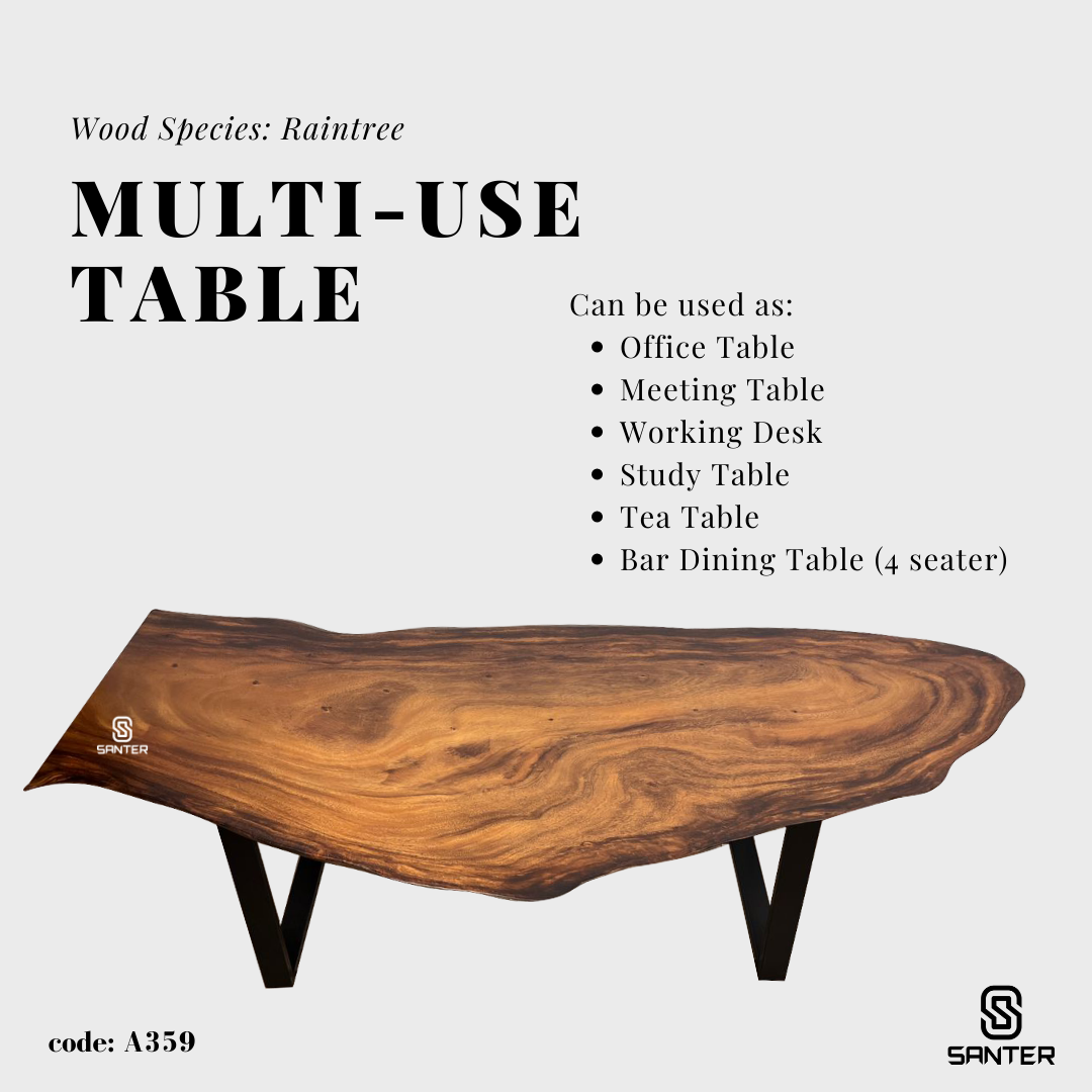 A359. Raintree Solid Wood Office Table / Study Table