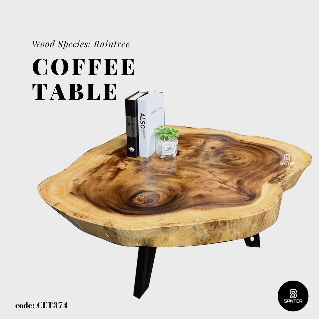 CET374. Raintree Solid Wood Coffee Table / Sofa Table