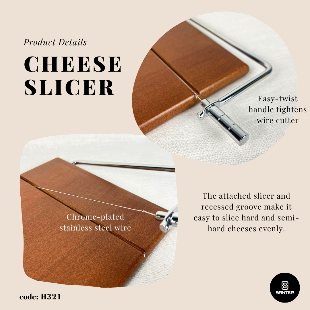 H321. Wooden Cheese Slicer Board / Cheese Cutter