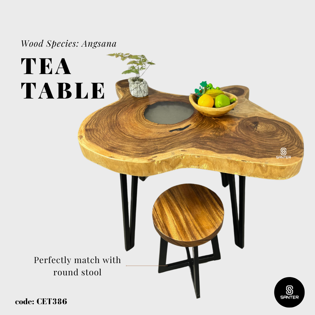 CET386. Angsana Solid Wood Tea Table / Coffee Table