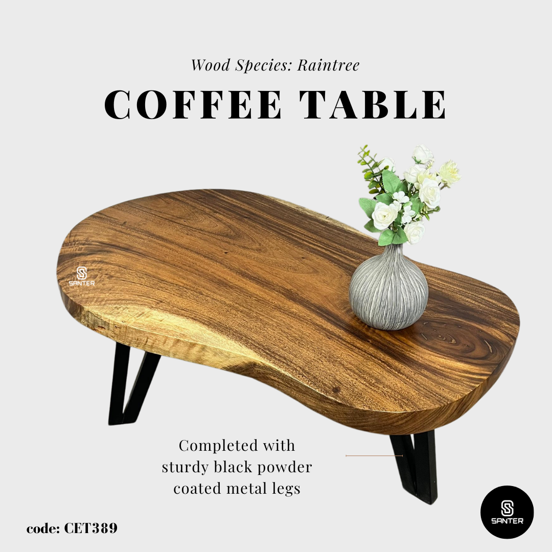 CET389. Raintree Solid Wood Coffee Table / Sofa Table
