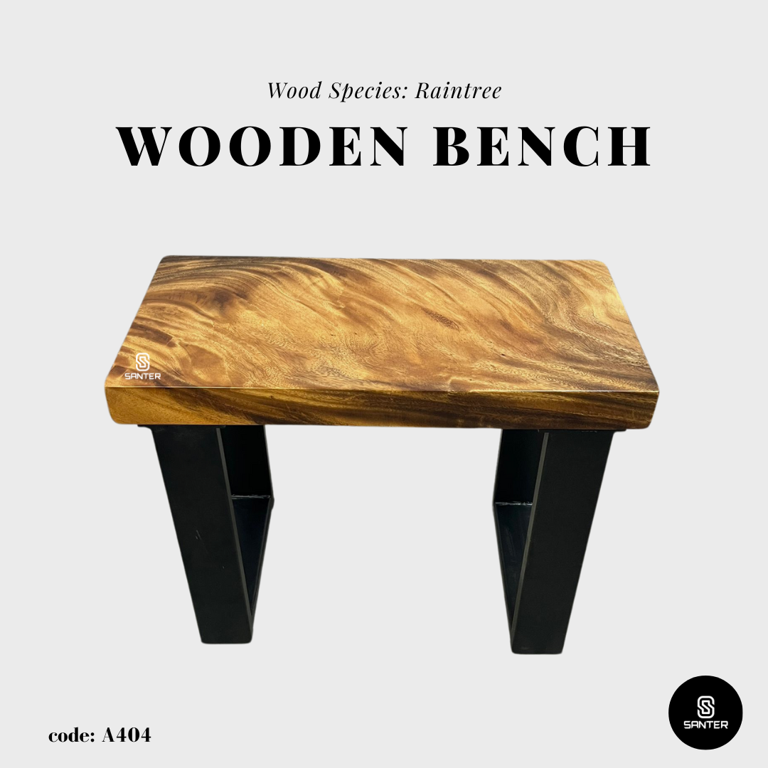 A404. Raintree Solid Wood Wooden Bench / Wooden Stool