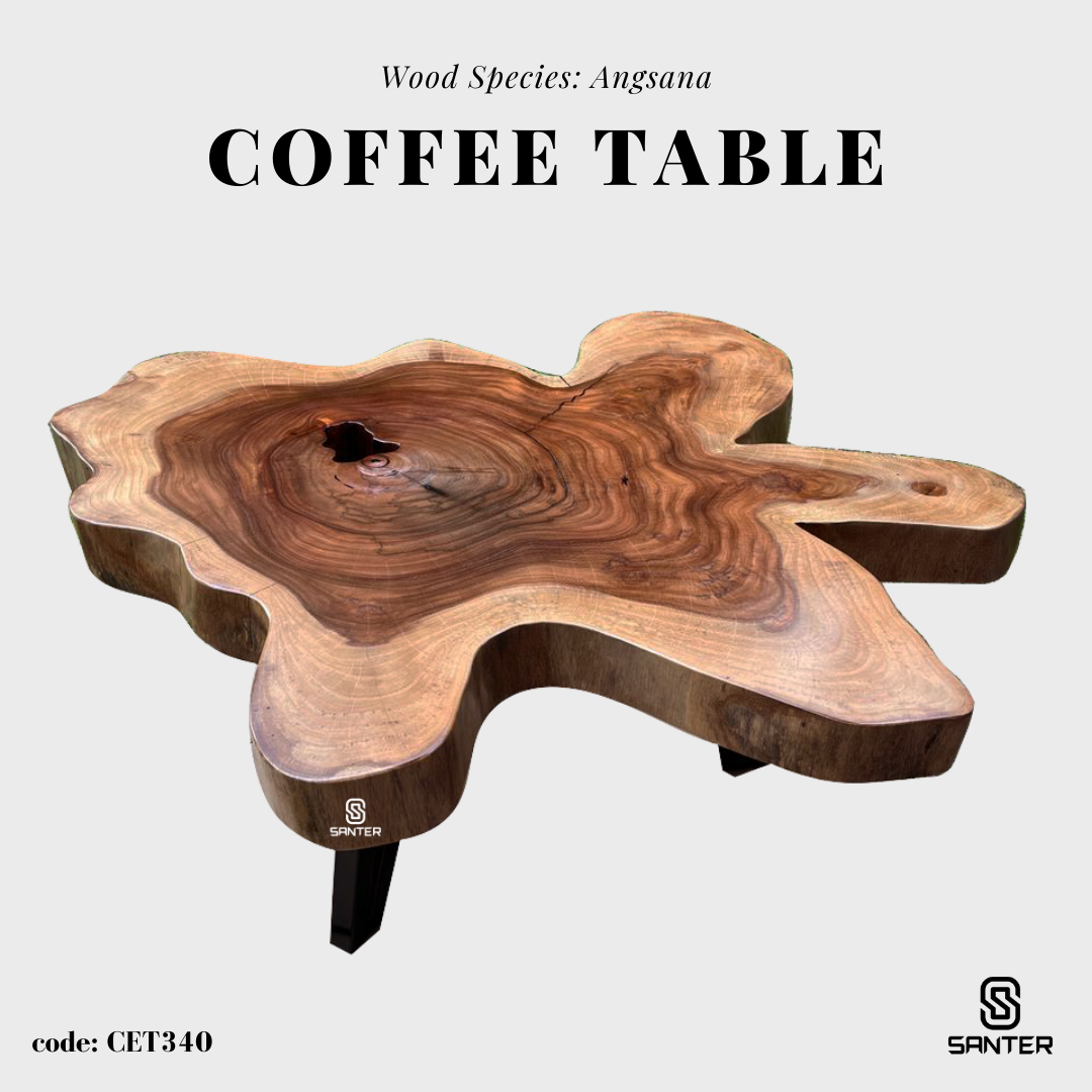CET340. Angsana Solid Wood Coffee Table