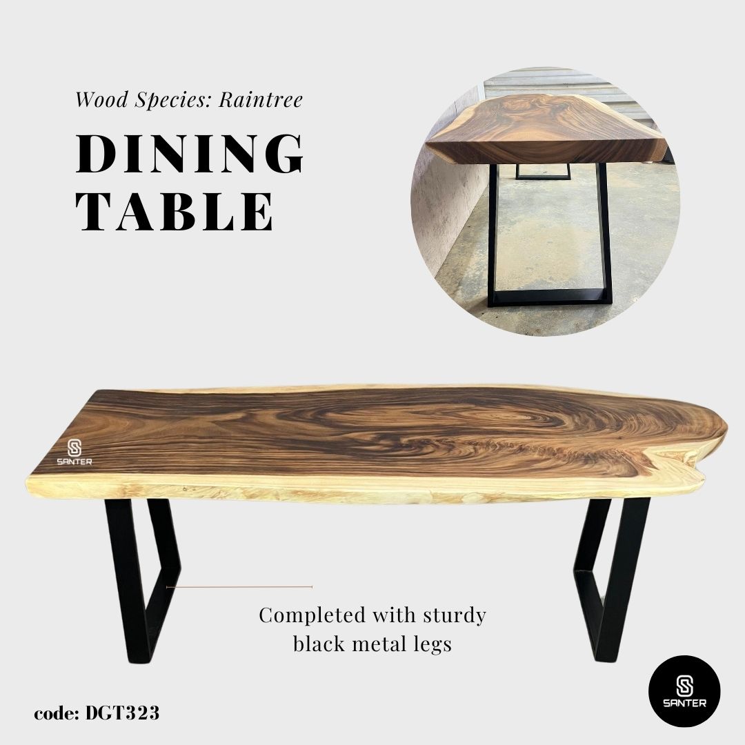 DGT323. Raintree Solid Wood Dining Table / Meeting Table / Office Table / Tea Table (6 seater)