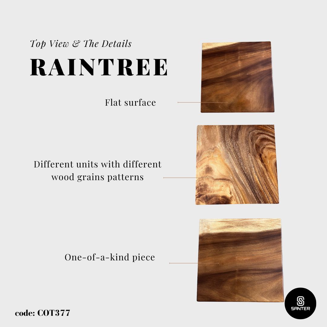 COT377. Raintree Solid Wood Stool/ Chair/ Side Table/ Wooden Pedestal/ Bar Stool/ Counter Stool/ Dining Stool