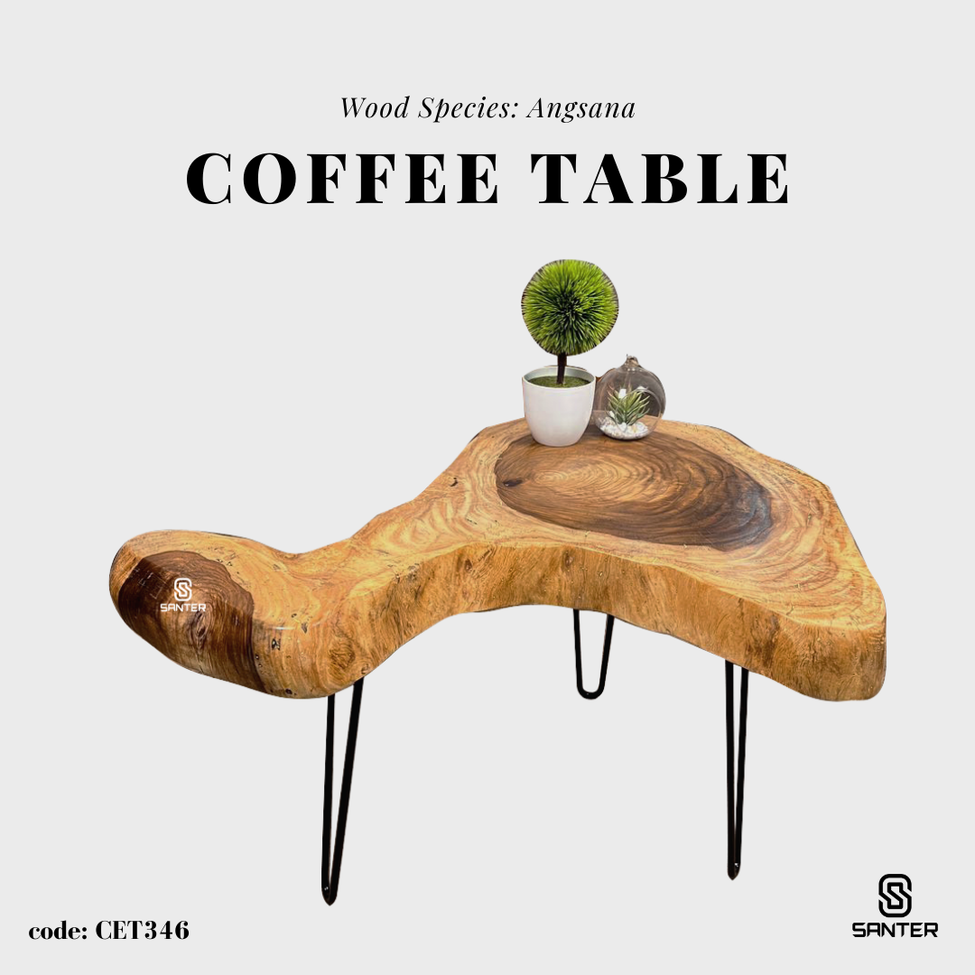 CET346. Angsana Solid Wood Coffee Table