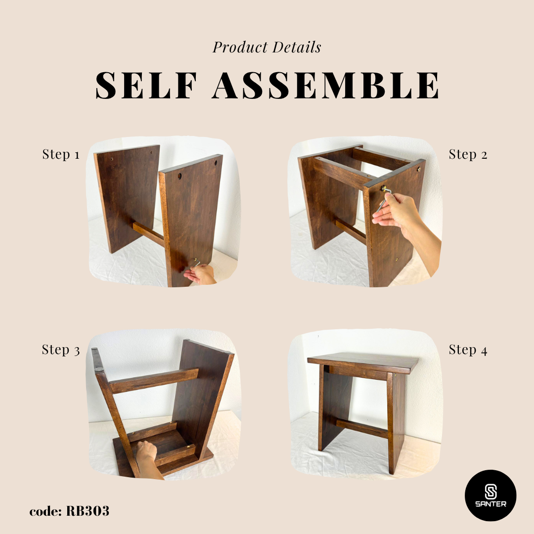 RB303. Solid Rubber Wood Chair/ Wooden Chair/ Side Table/ Wooden Stool