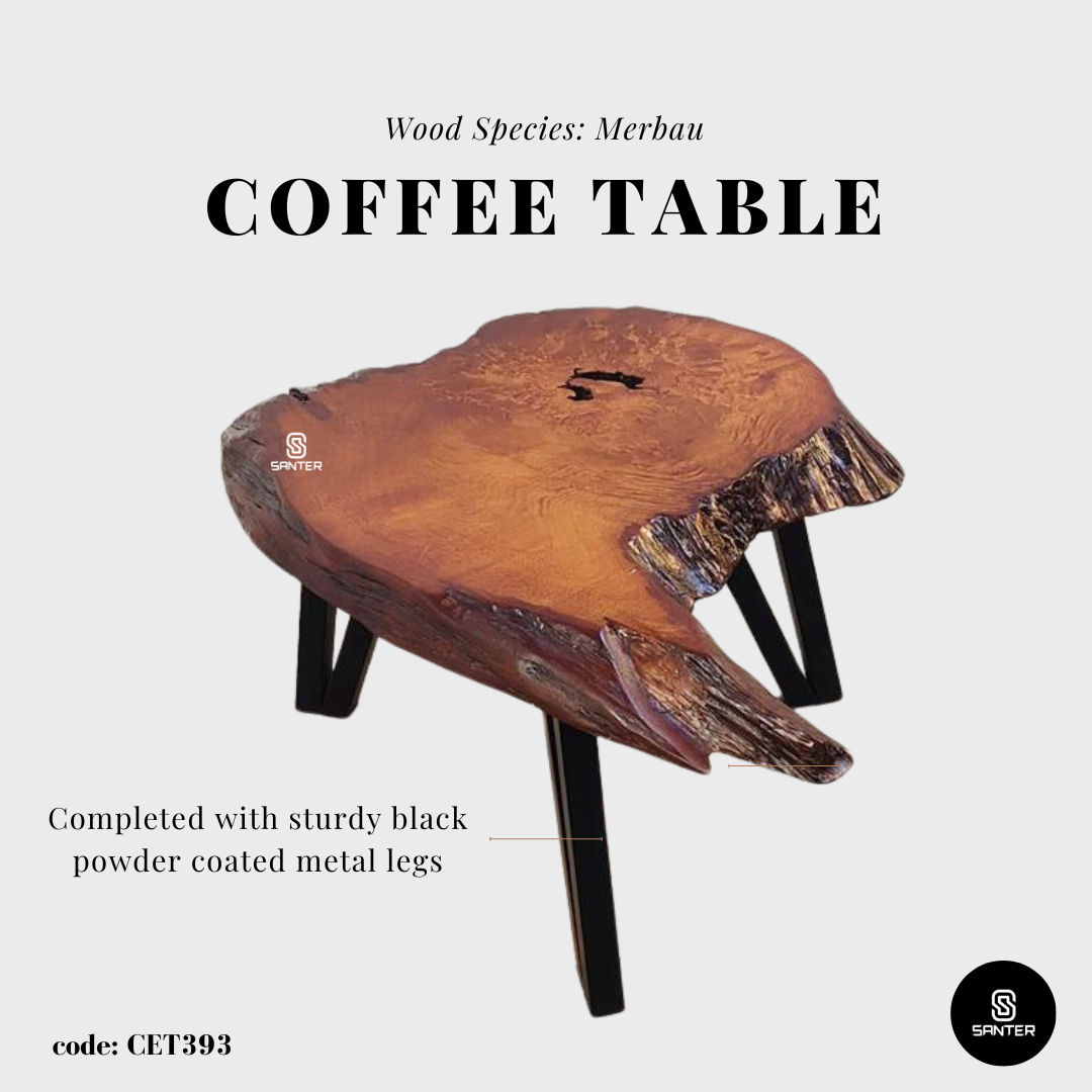CET393. Merbau Solid Wood Coffee Table / Sofa Table / Side Table