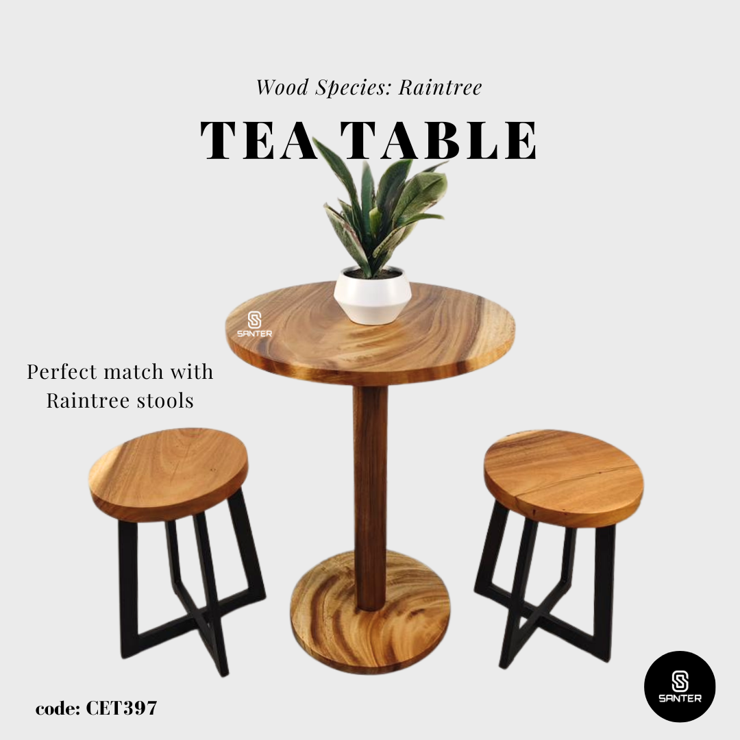 CET397. Raintree Solid Wood Tea Table / Coffee Table / Cafe Table