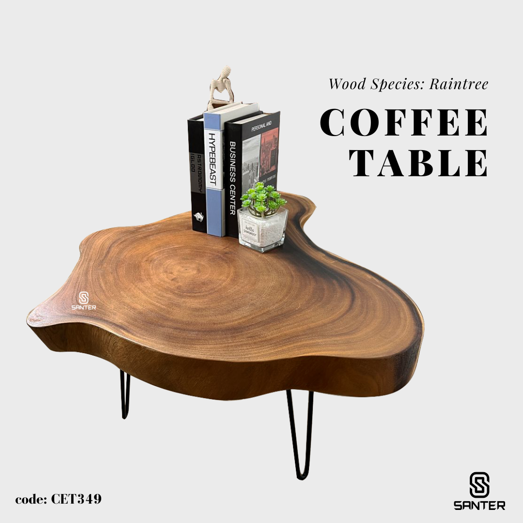 CET349. Raintree Solid Wood Coffee Table/ Side Table