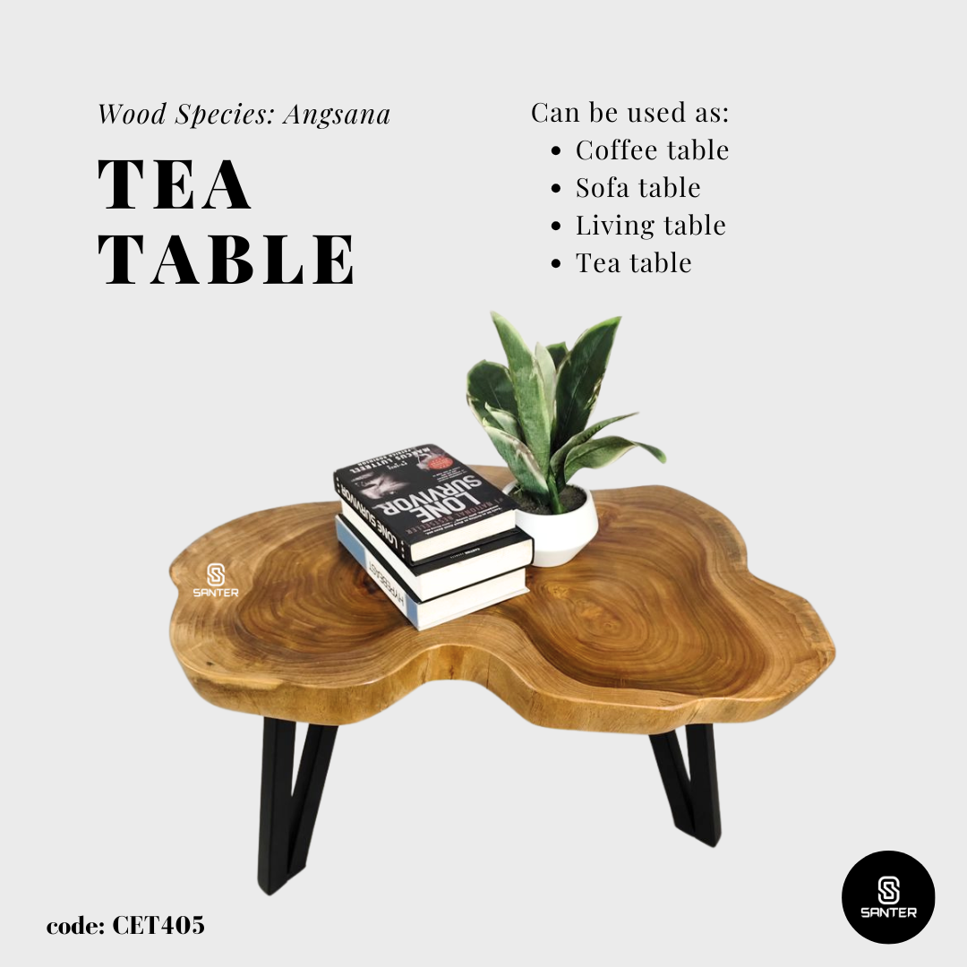 CET405. Angsana Solid Wood Coffee Table / Sofa Table