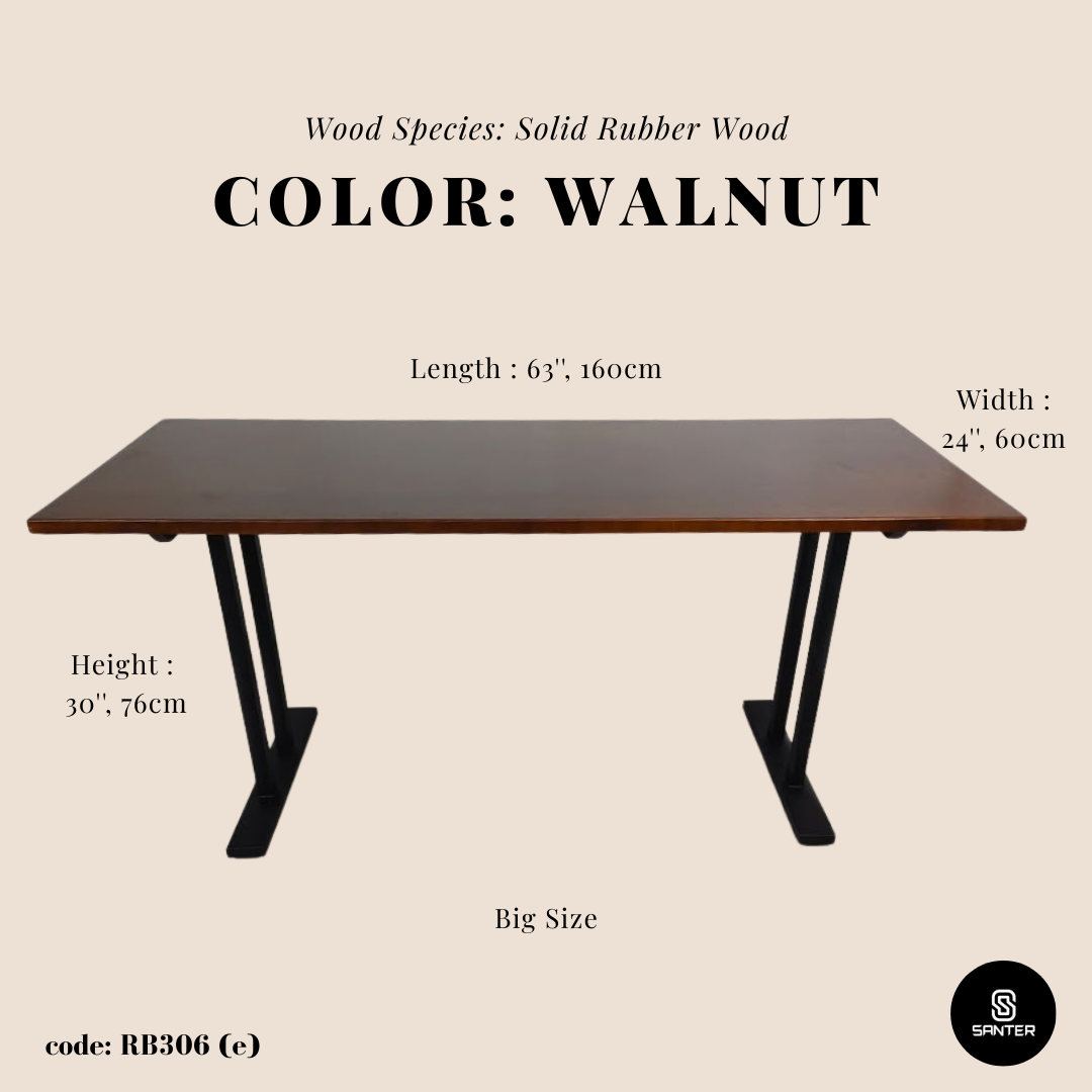 RB306. Solid Rubber Wood Office Table/ Study Table/ Working Desk/ Writing Table/ Computer Desk