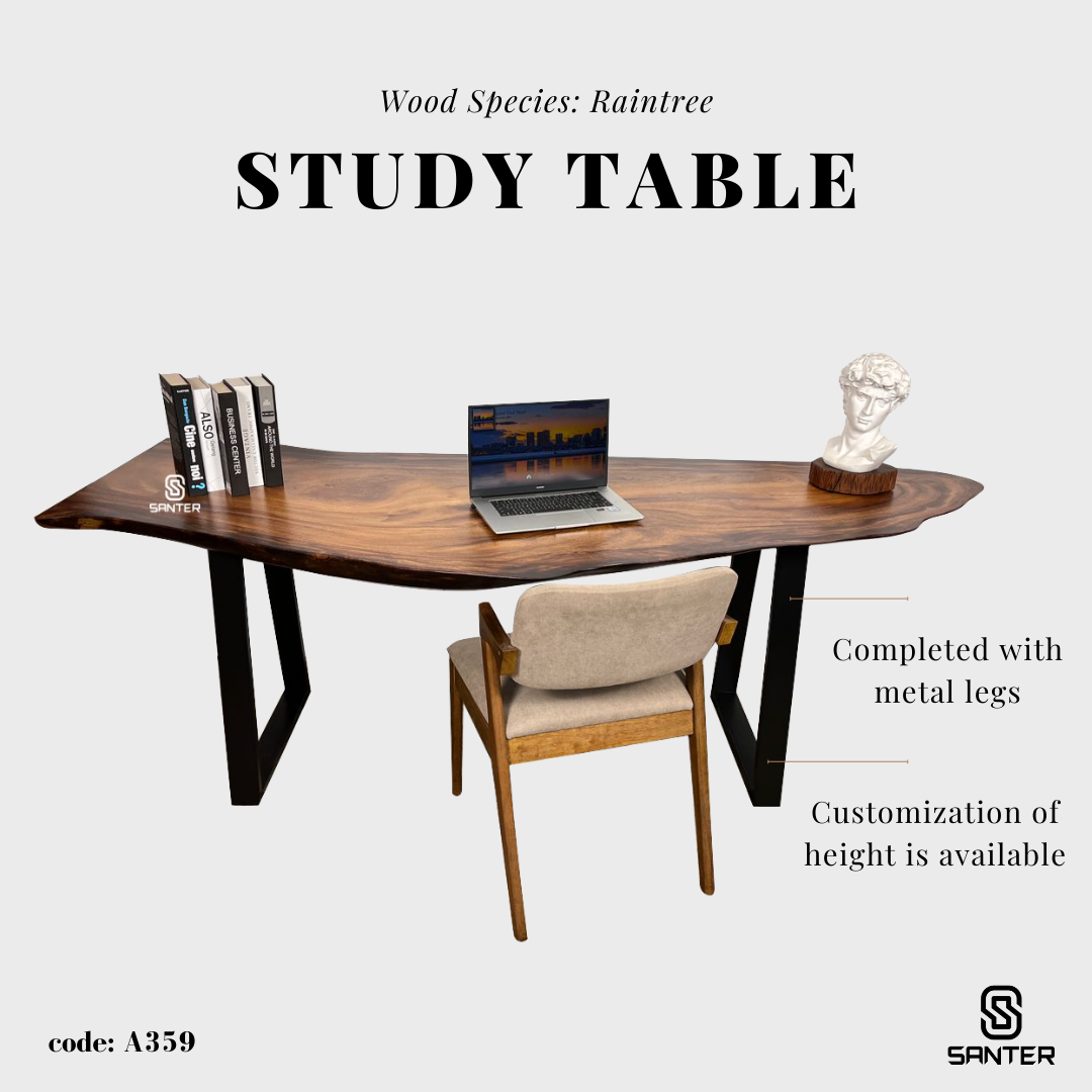 A359. Raintree Solid Wood Office Table / Study Table