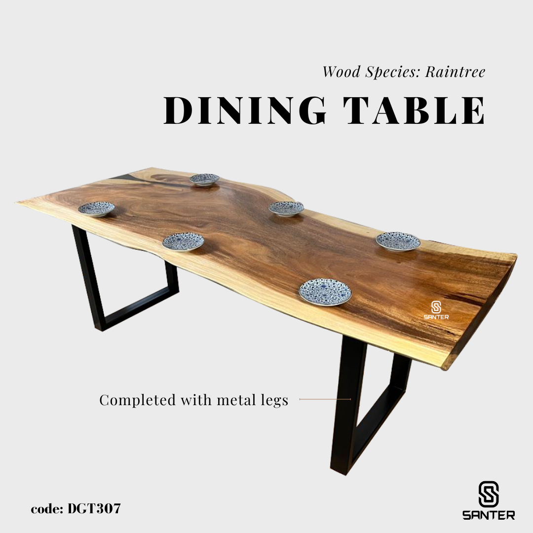 DGT307. Raintree Solid Wood Dining Table/ Meeting Table (6 to 8 seater)