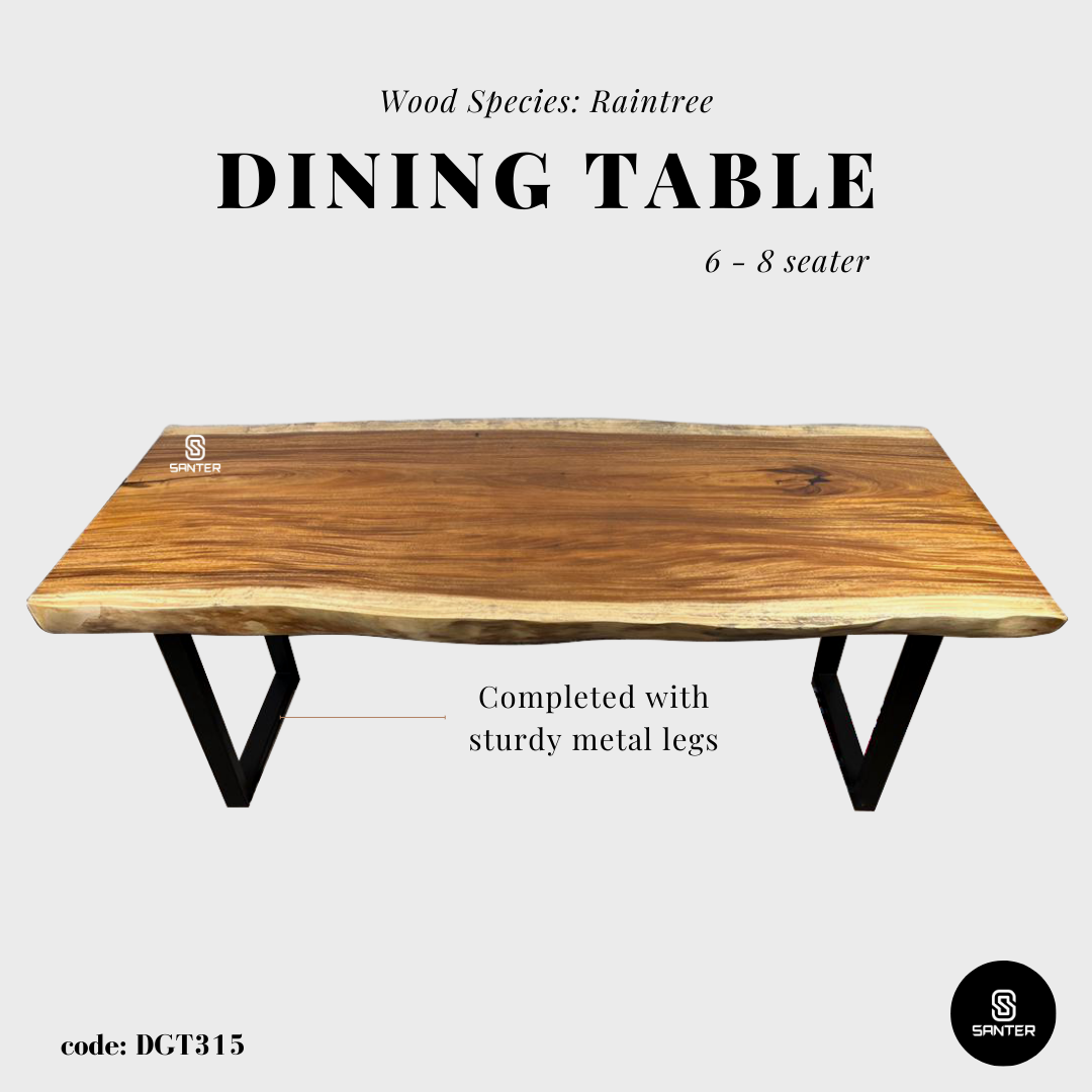 DGT315. Raintree Solid Wood Dining Table/ Meeting Table (6 to 8 seater)