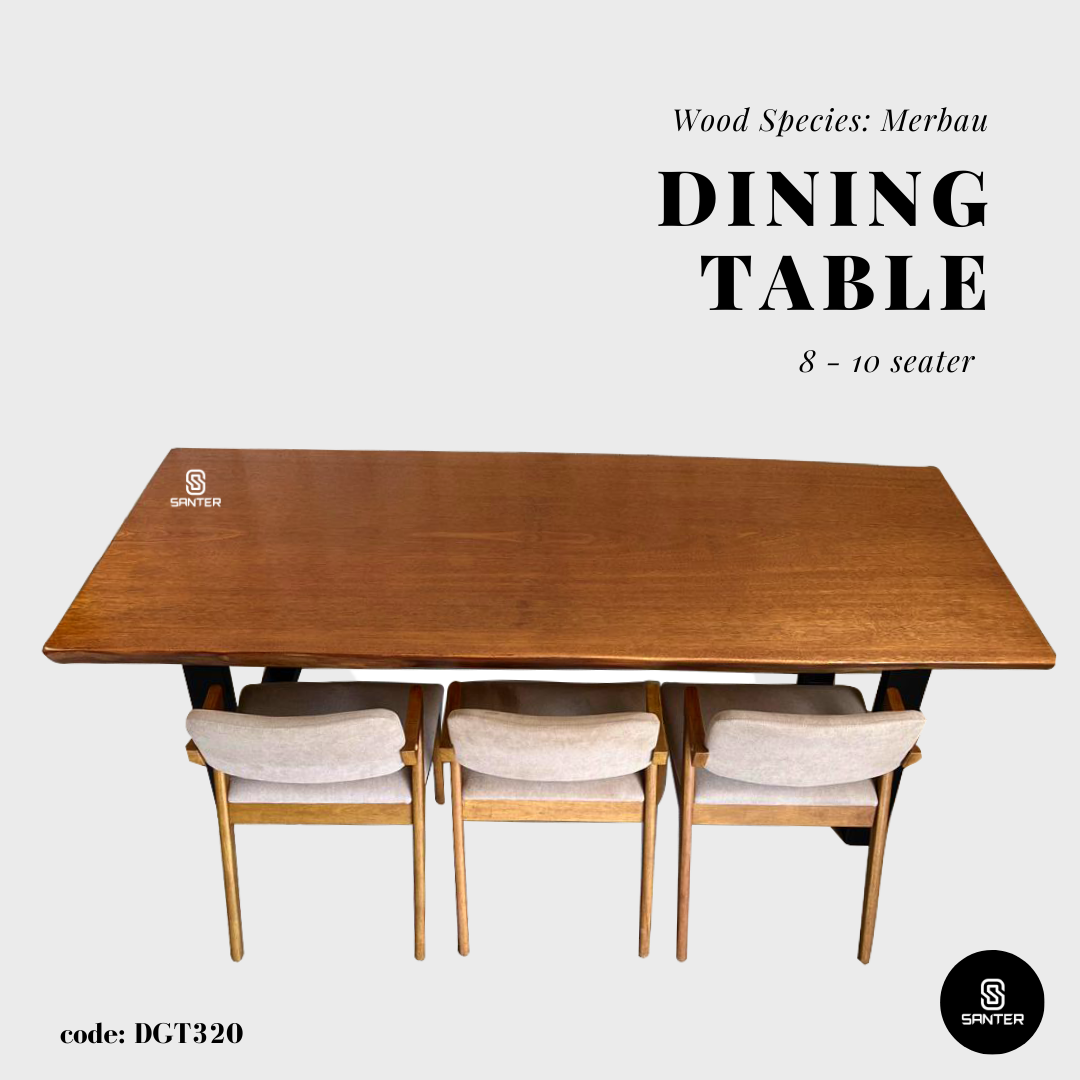 DGT320. Merbau Solid Wood Dining Table / Meeting Table / Tea Table (8 to 10 seater)