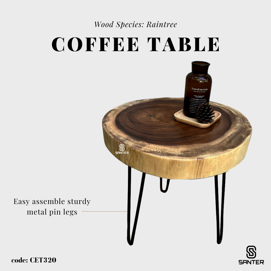CET320. Raintree Solid Wood Coffee Table / Sofa Table / Side Table
