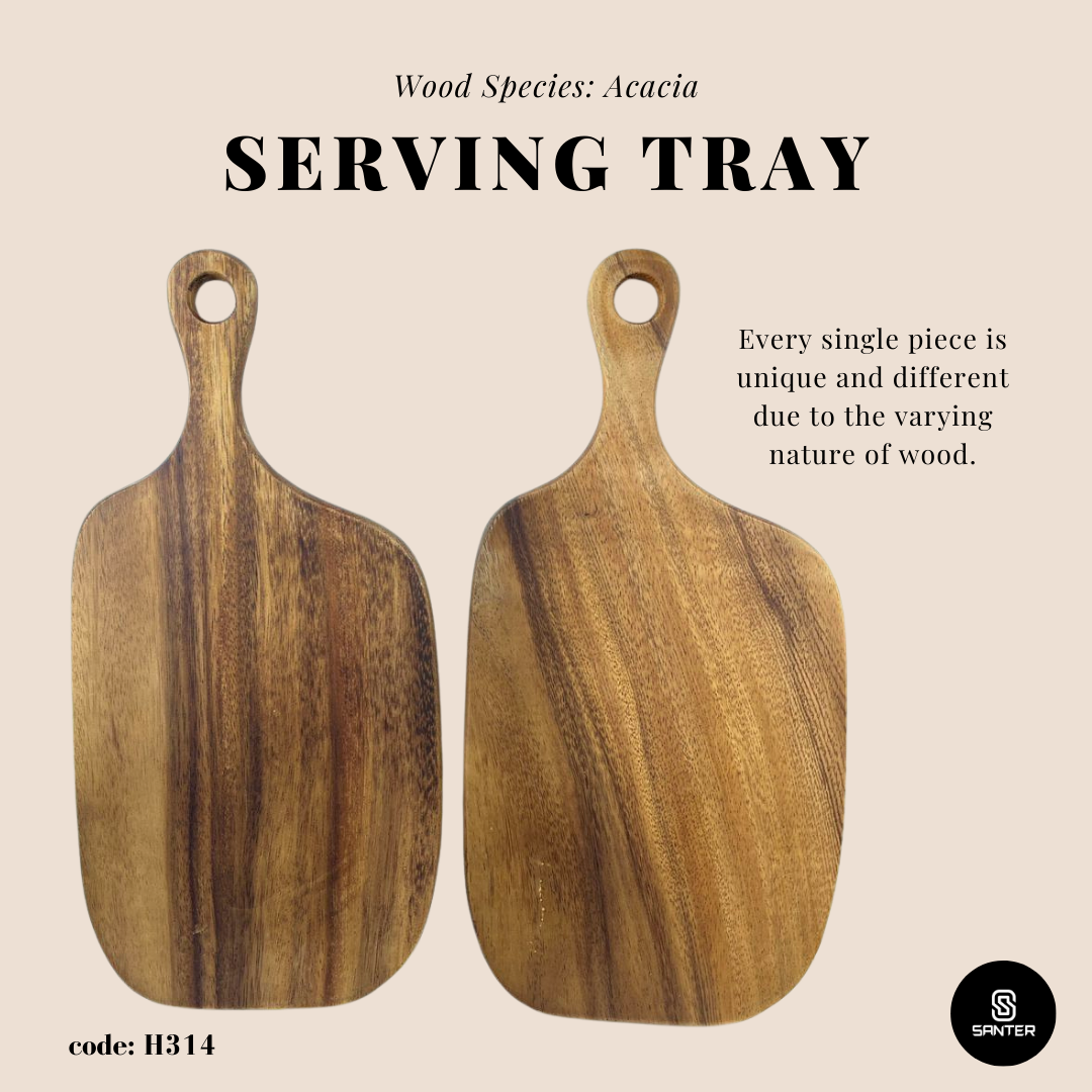 H314. Acacia Wood Cutting Board /Serving Platter/ Cheese Platter