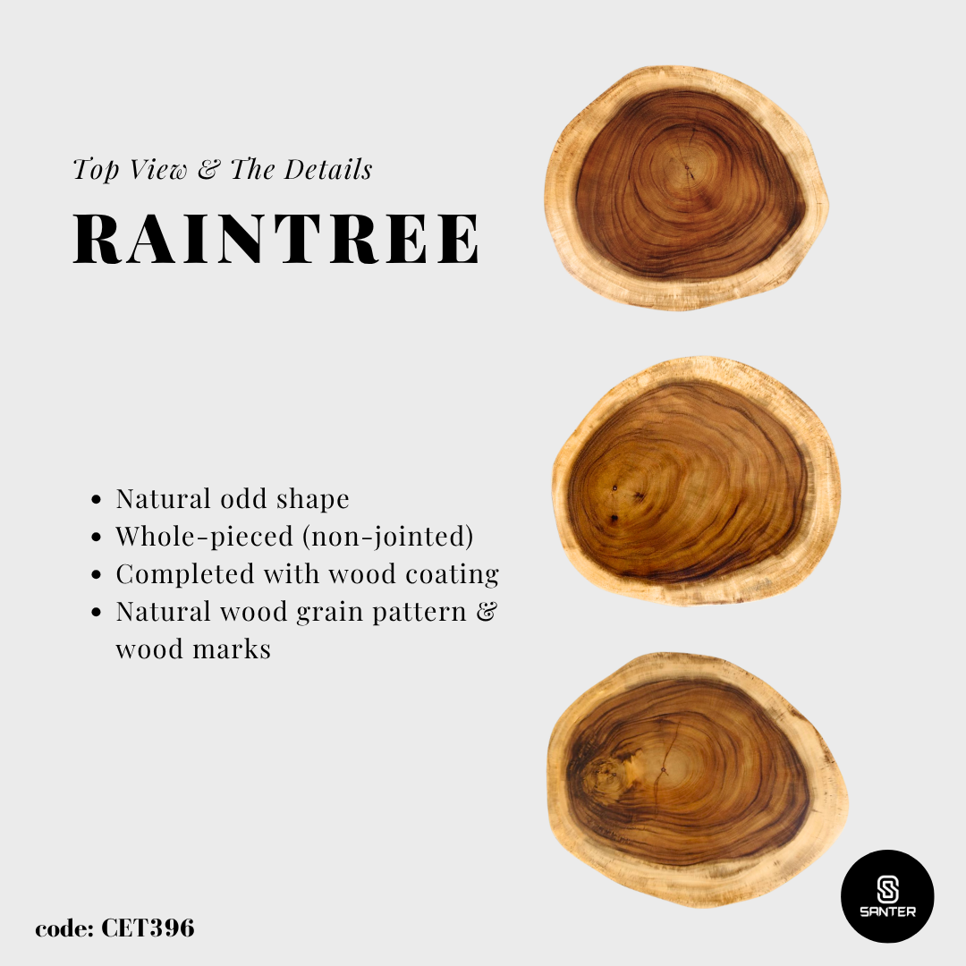 CET396. Raintree Solid Wood Coffee Table / Side Table / Bedside Table