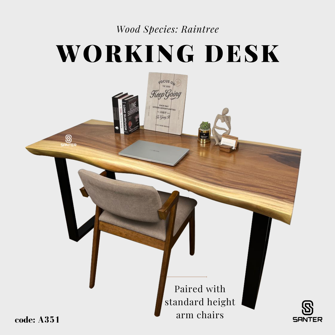 A351. Raintree Solid Wood Office Table / Mini Dining Table