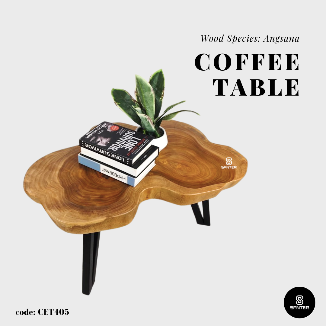 CET405. Angsana Solid Wood Coffee Table / Sofa Table