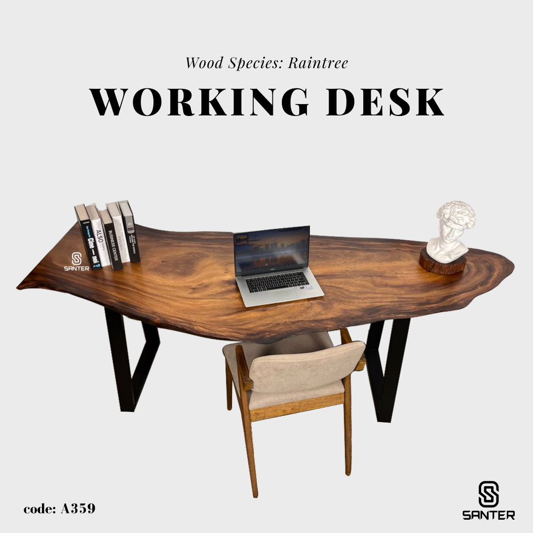 A359. Raintree Solid Wood Office Table / Study Table