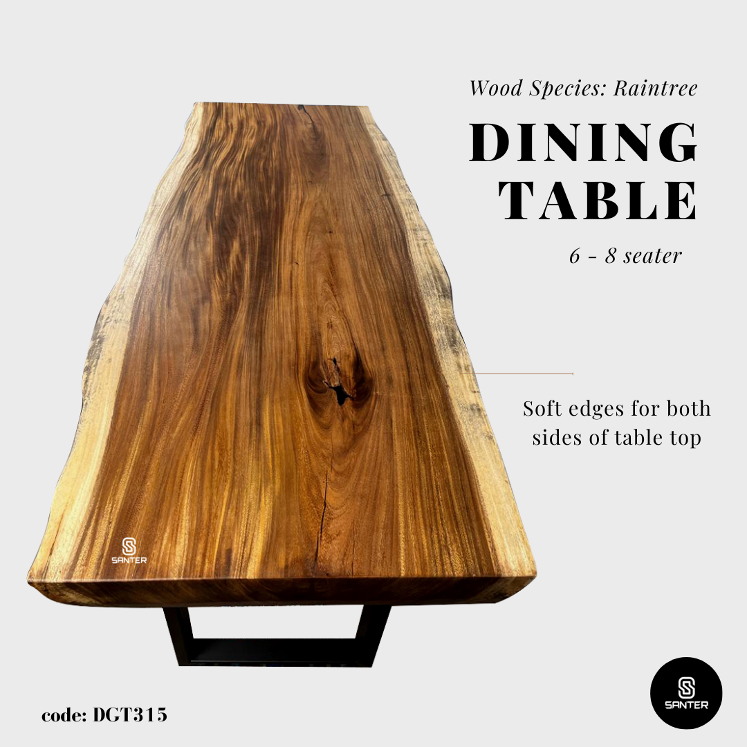 DGT315. Raintree Solid Wood Dining Table/ Meeting Table (6 to 8 seater)