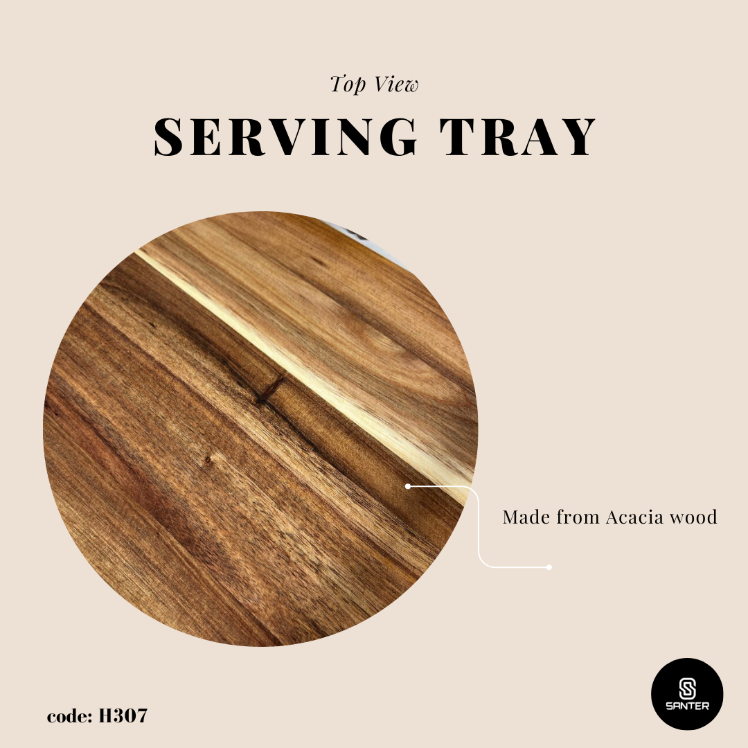 H307. Acacia Wood Serving Tray/ Serving Platter