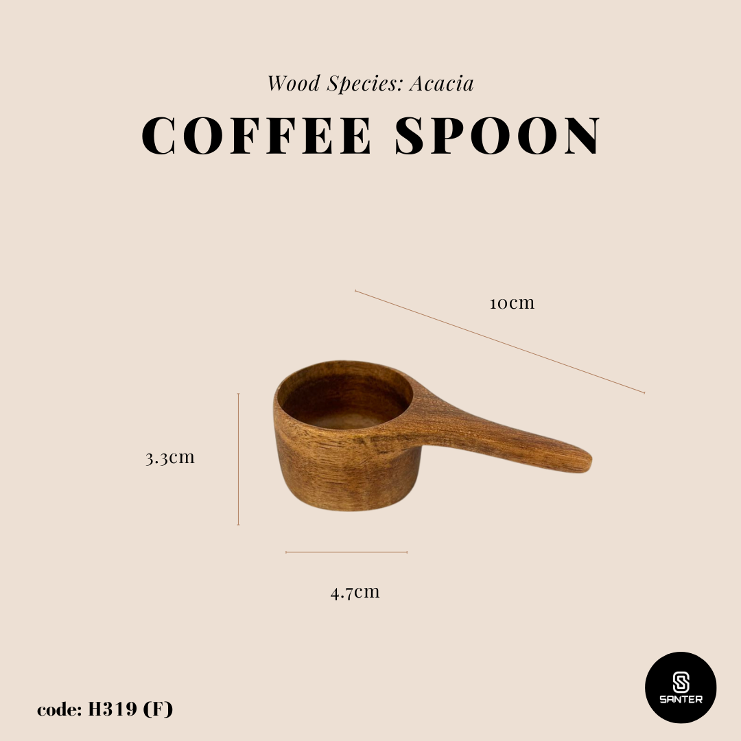 H319. Acacia Wood Wooden Kitchen Utensils / Rice Paddle / Frying Spatula / Wok Spatula / Soup Ladle / Salad Fork / Coffee Spoon