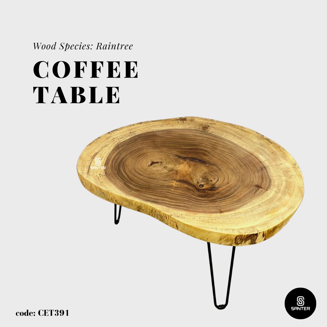 CET391. Raintree Solid Wood Coffee Table / Sofa Table