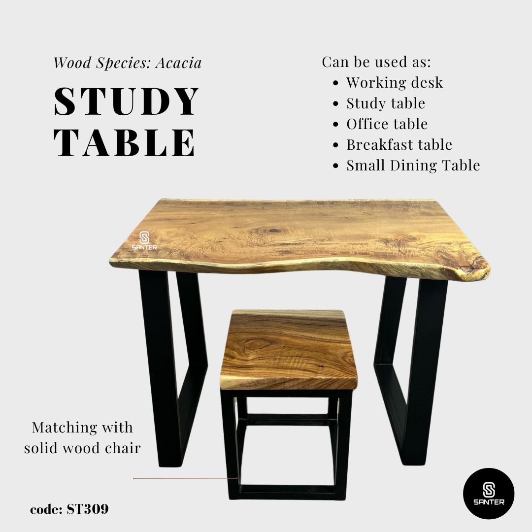 ST309. Acacia Solid Wood Office Table/ Study Table/ Tea Table/ Mini Dining Table / Working Desk