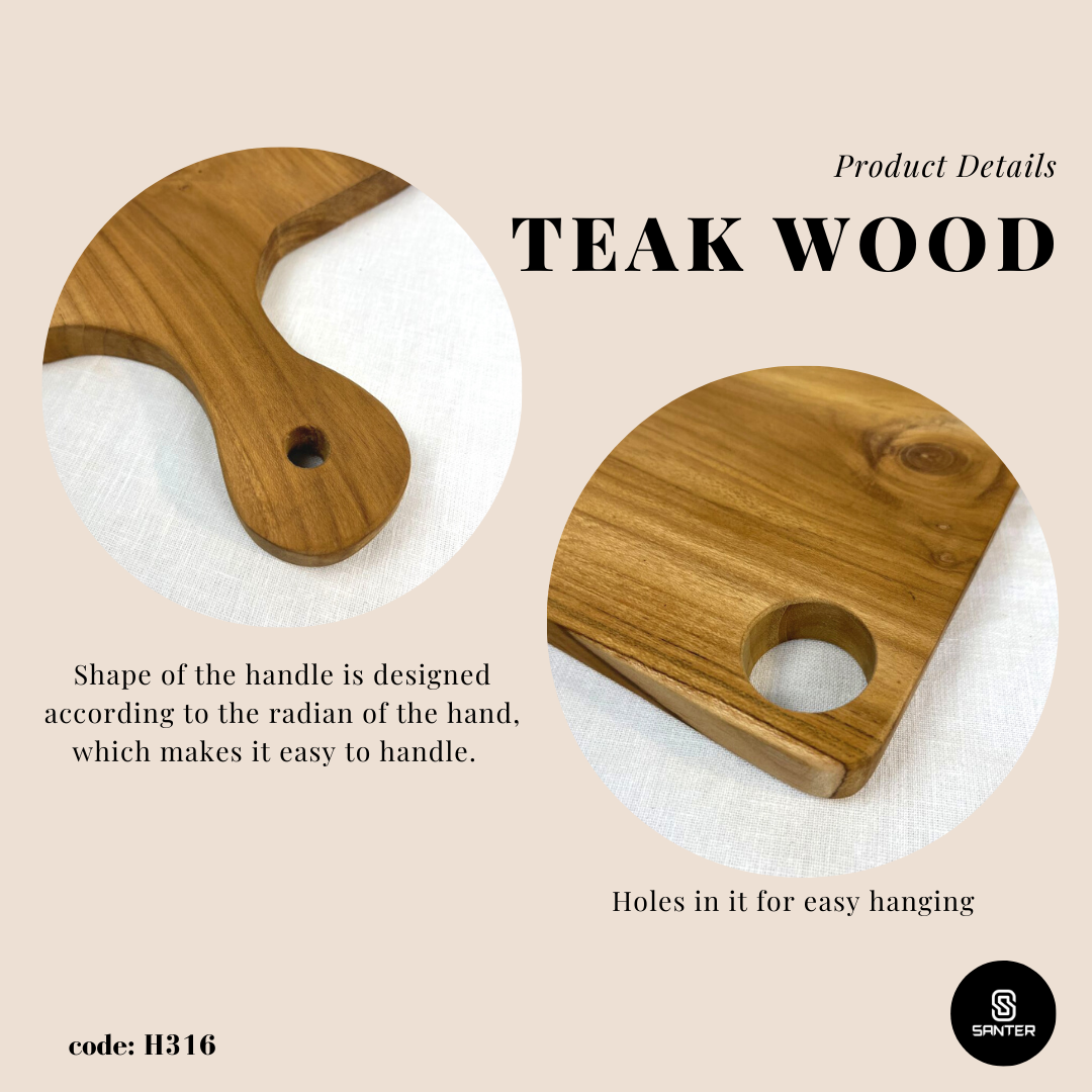H316. Teak Wood Cutting Board/ Serving Platter/ Cheese Board/ Sushi Platter