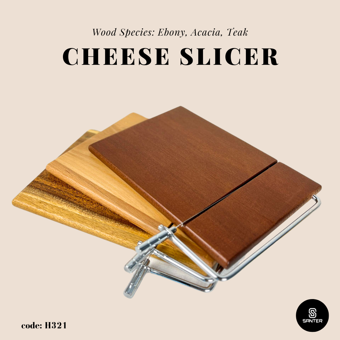 H321. Wooden Cheese Slicer Board / Cheese Cutter