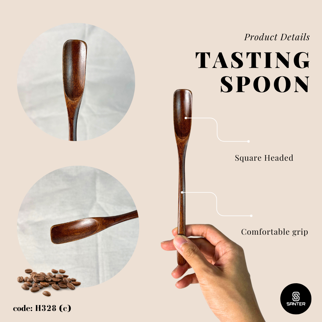 H328. Redwood Wooden Mixing Spoon / Honey Spoon / Coffee Spoon / Stirring Spoon / Cocktail Stirrer Spoon
