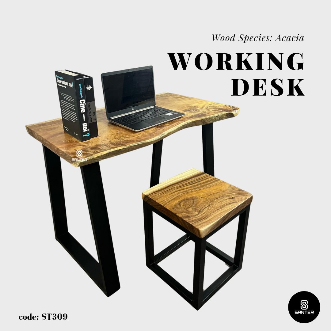 ST309. Acacia Solid Wood Office Table/ Study Table/ Tea Table/ Mini Dining Table / Working Desk
