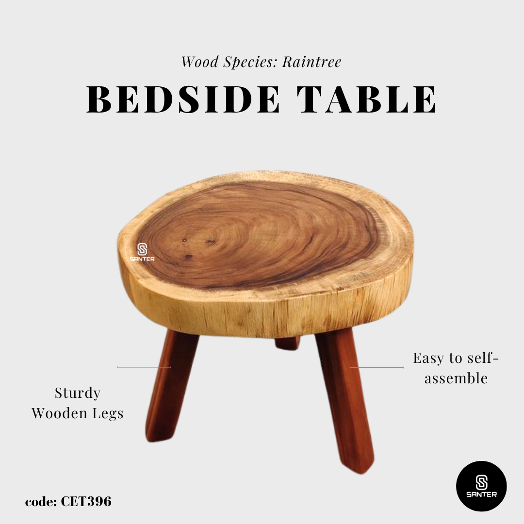 CET396. Raintree Solid Wood Coffee Table / Side Table / Bedside Table