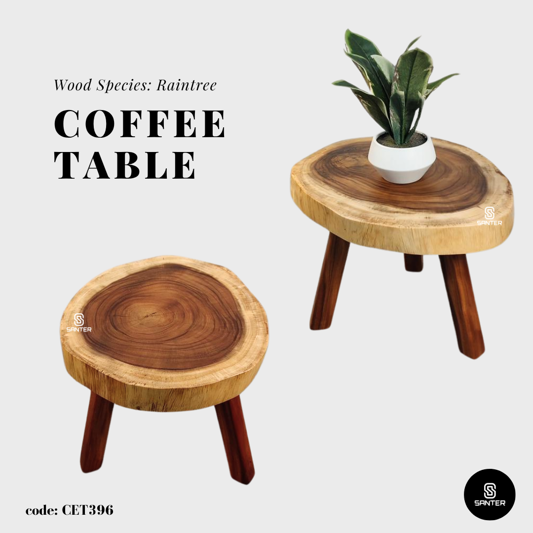 CET396. Raintree Solid Wood Coffee Table / Side Table / Bedside Table