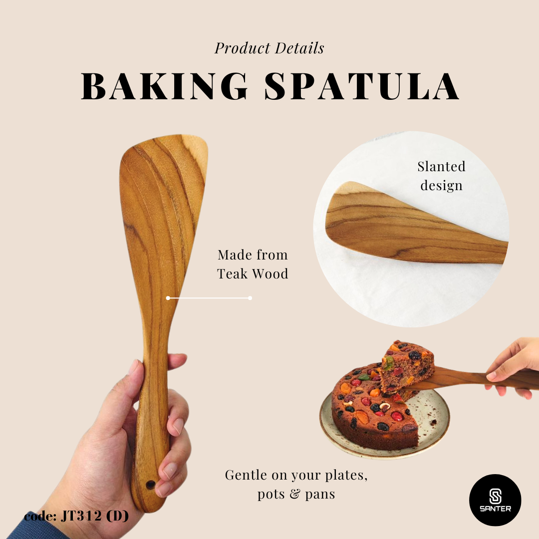 JT312. Teak Wood Wooden Cake Shovel / Cake Lifter / Cake Server / Pie Lifter / Pastry Server / Pastry Spatula