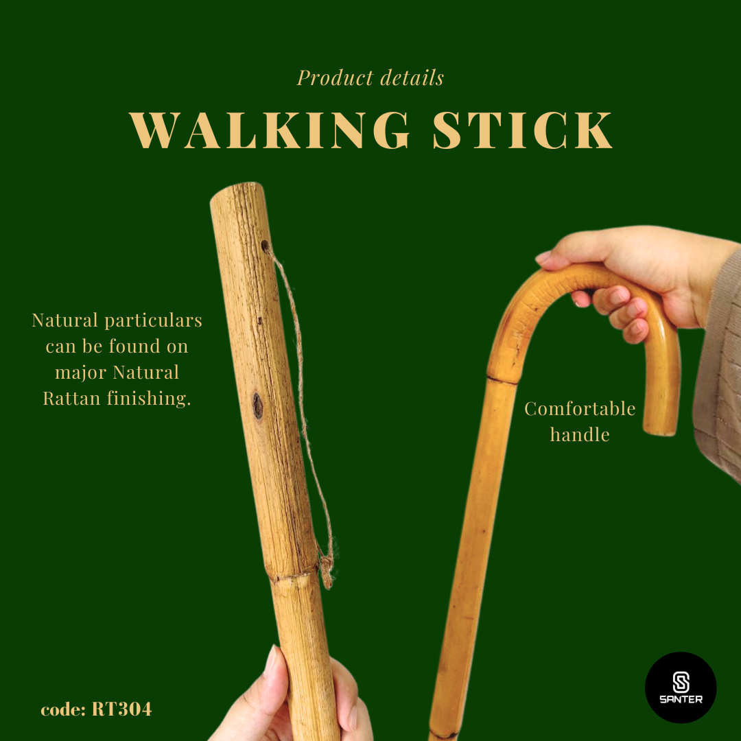 RT304. Natural Rattan Stick / Walking Stick / Tongkat / Hiking Stick