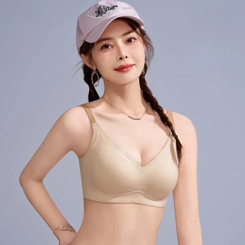 軟支撐全固定杯無痕透氣小胸聚攏自然提拉防下垂文胸