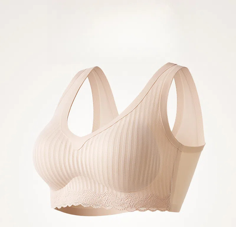 無痕大胸薄款聚攏固定杯無鋼圈舒適背心式文胸