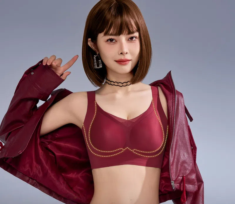 簡約軟支撐光面無痕防下垂束胸提拉反重力無感無鋼圈文胸